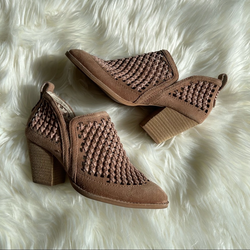 Jeffrey Campbell Appleby Suede Slip on Booties